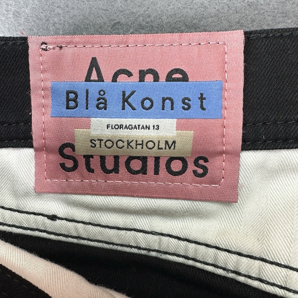 Acne Studios Bla Konst Stockholm Floragatan 13 In Black Size 30x32 (fit 30x28) - Picture 3 of 11